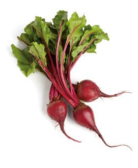 Freshly pulled beets