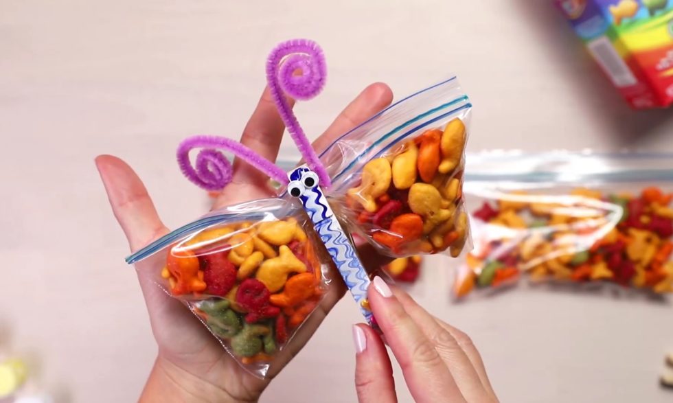 Goldfish Crackers Butterfly Craft