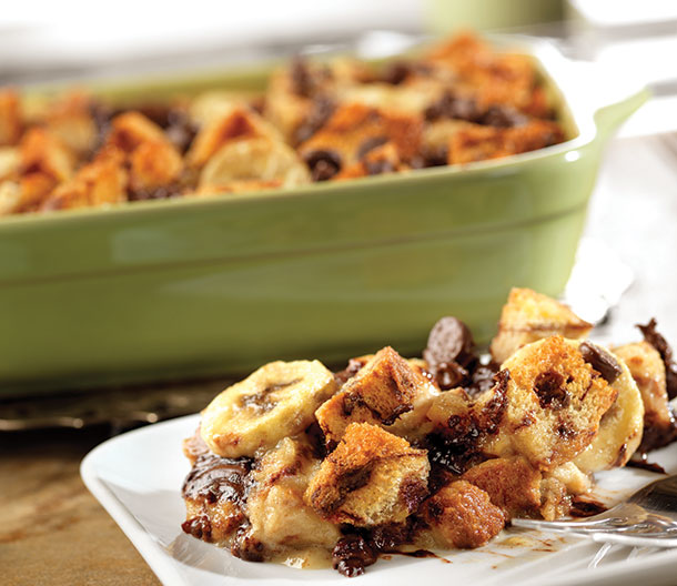 Banana Swirl Bread Pudding