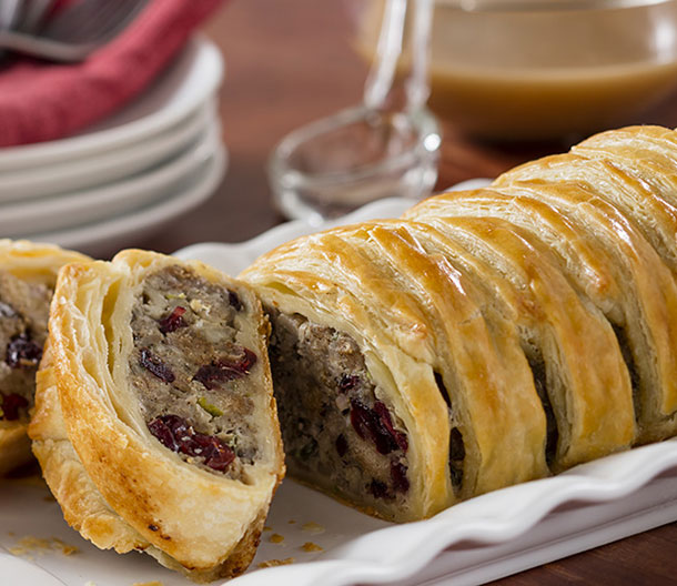 Sausage, Cranberries & Stuffing Pastry