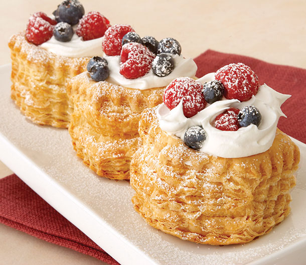 Red, White & Blueberry Crème Fraiche Puffs