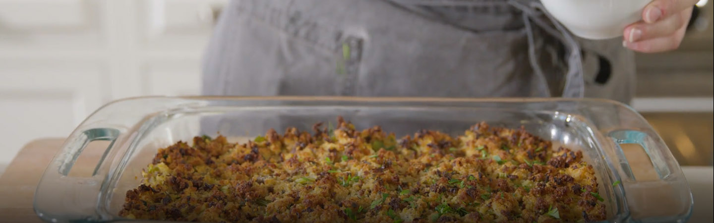 Chef Kaylee's Cornbread and Sausage Stuffing