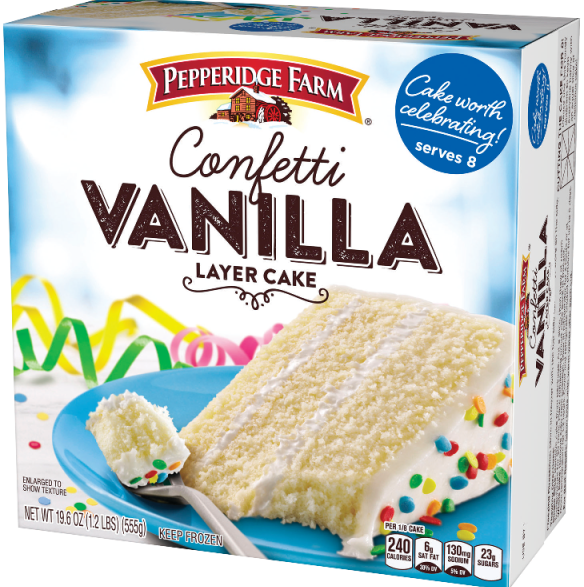 Frozen Confetti Vanilla Layer Cake