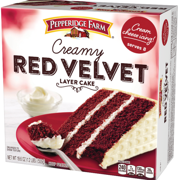 Frozen Creamy Red Velvet Layer Cake