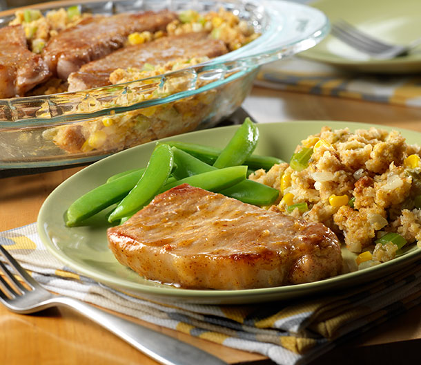 Pork & Corn Stuffing Bake