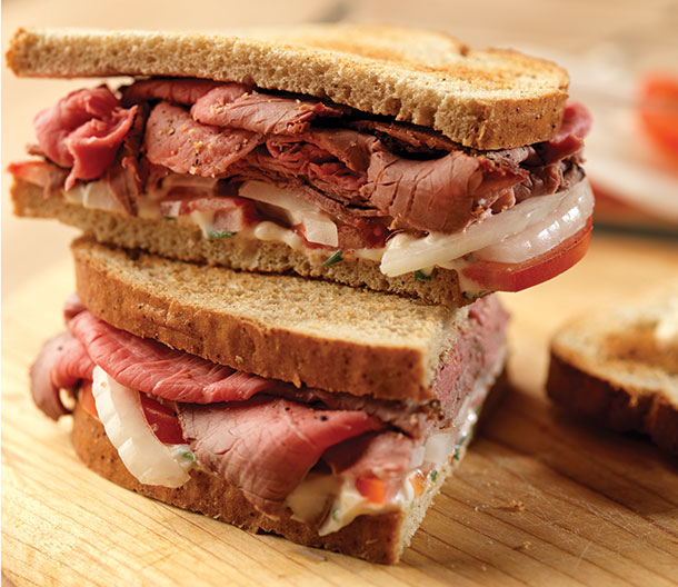 Sweet Onion and Roast Beef Sandwich