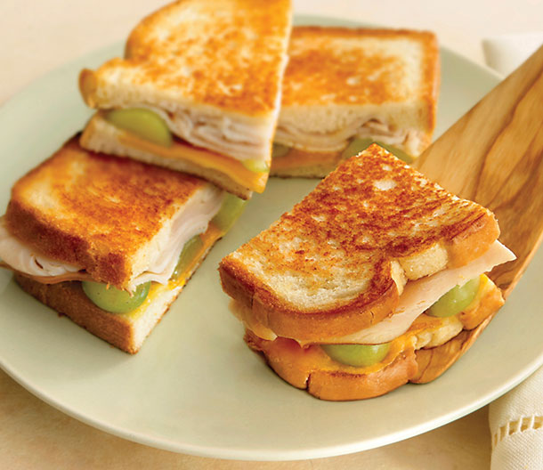Grilled Turkey, Cheddar & Grape Sandwiches