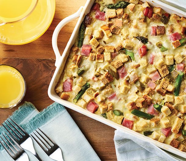 Ham and Asparagus Strata